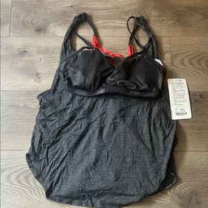 lululemon athletica Dark Grey Tank Top with detachable bra